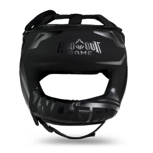 Kask sparingowy z szyną na nos - Ground Game - STRIPE BLACK