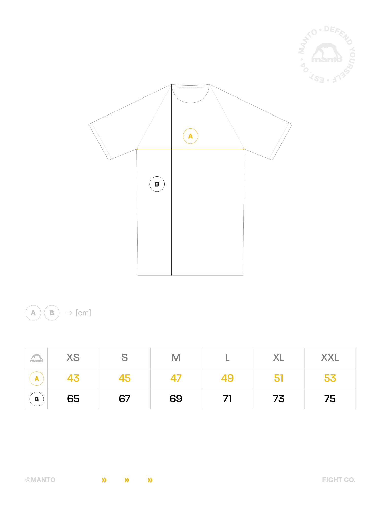 tabela rozmiarów rashguard Manto